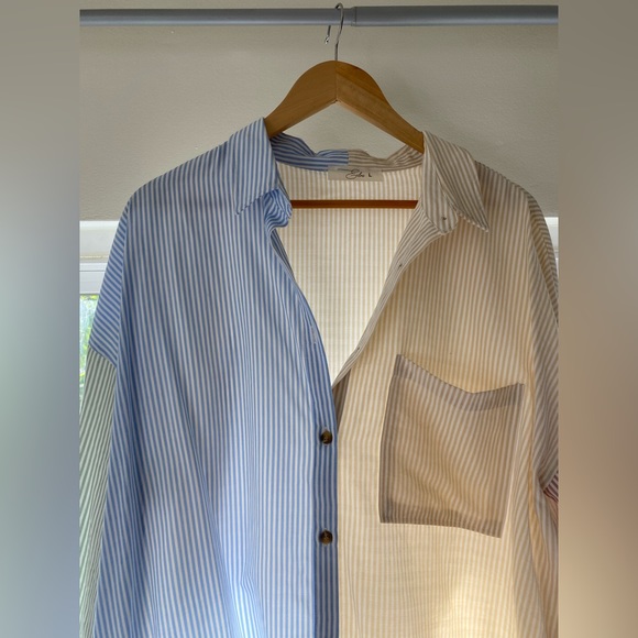 Striped oversized button down - Picture 2 of 5
